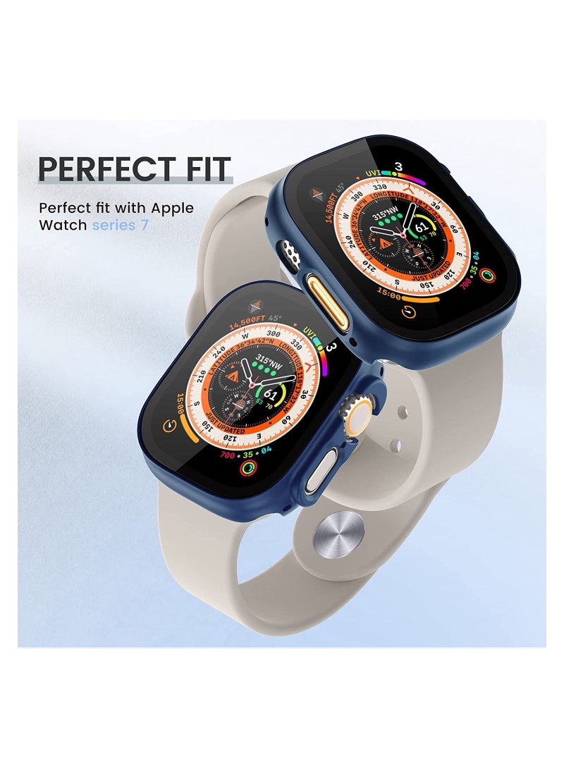 [2 Pack] for Apple Watch Ultra Case 49mm, Apple Watch Ultra 49mm Case with Tempered Glass Film & Hard PC & All-Aroud Shockproof Protective & Ultra-Thin Bumper Cover for iWatch Ultra 49mm - Image 5