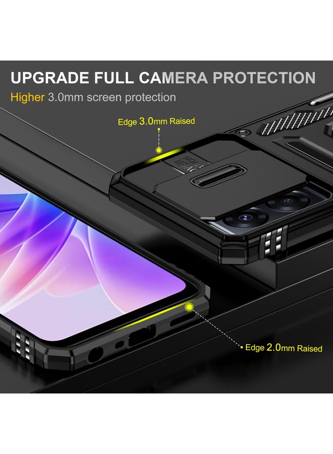 اس-توب جراب لهاتف OPPO A57 4G Armor PC + جراب هاتف TPU Camera Shield - Image 3