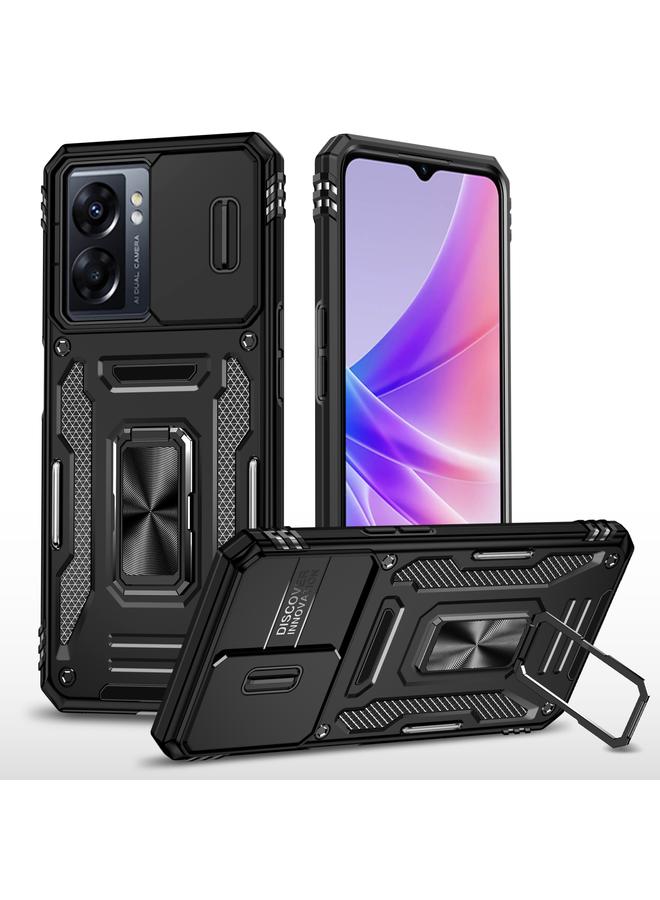 اس-توب جراب لهاتف OPPO A57 4G Armor PC + جراب هاتف TPU Camera Shield - Image 1