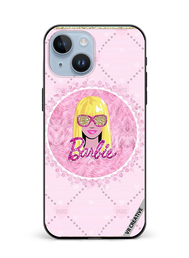 VR CREATIVE Protective Case Cover For Apple iPhone 15 Plus Funky Barbie Design Multicolour - Image 1