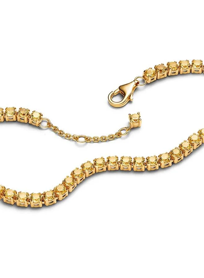 PANDORA Sparkling Yellow Tennis Bracelet