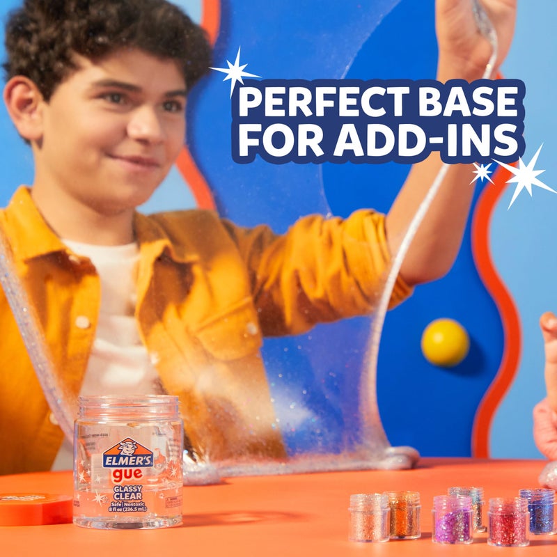 Elmer's Gue Pre Made Slime, Glassy Clear Slime, Great for Mixing in Add-ins, 2 Count - Image 3