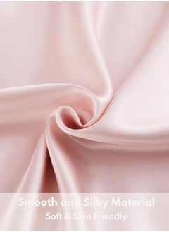 Tersely Satin Pillowcase, 2 Pack 20"x 30" Silk Satin Pillowcases for Hair and Skin Queen Size Pillow Case with Envelope Closure (50x75cm, Cream)  - Image 3