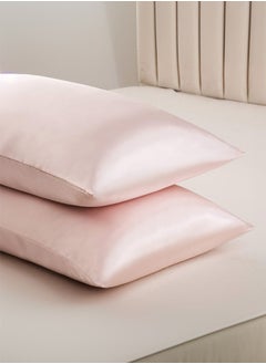 Tersely Satin Pillowcase, 2 Pack 20"x 30" Silk Satin Pillowcases for Hair and Skin Queen Size Pillow Case with Envelope Closure (50x75cm, Cream)  - Image 4