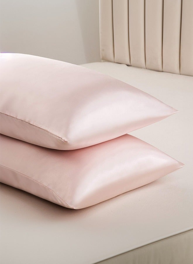 بشكل مختصر غطاء مخدة من الساتان، 2 عبوة أكياس مخدة من الساتان الحرير مقاس 20 بوصة × 30 بوصة للشعر والبشرة غطاء مخدة من الساتان بحجم الملكة مع إغلاق بمغلف (50 × 75 سم، كريمي) - Image 4