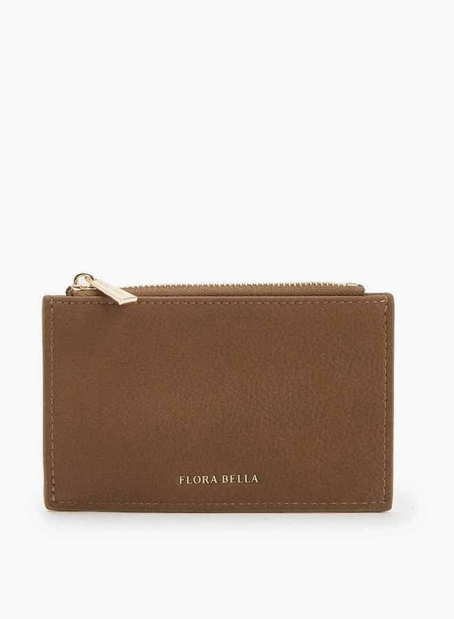 Solid Card Holder With Zip Closure