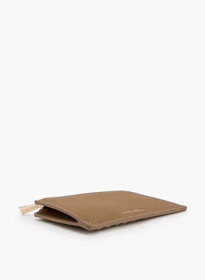 Flora Bella By Shoexpress TAN Solid Card Holder With Zip Closure for Women | Best Price UAE