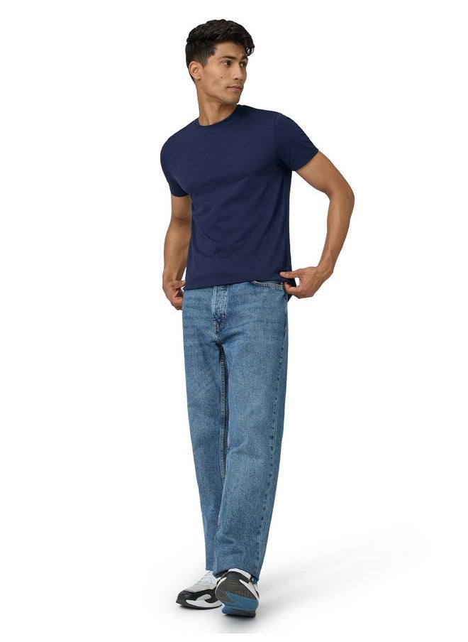 XYXX XYXX Men's Solid Regular Fit T-Shirt (XY_CR15_Tshirt_1_Navy  - Image 5