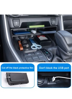 Excefore Bigger Slots Center Console Organizer, Interior Storage Box Car Central Control Storage Box Compatible with Toyota 19-23 Rav4  - Image 4