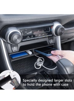 Excefore Bigger Slots Center Console Organizer, Interior Storage Box Car Central Control Storage Box Compatible with Toyota 19-23 Rav4  - Image 2