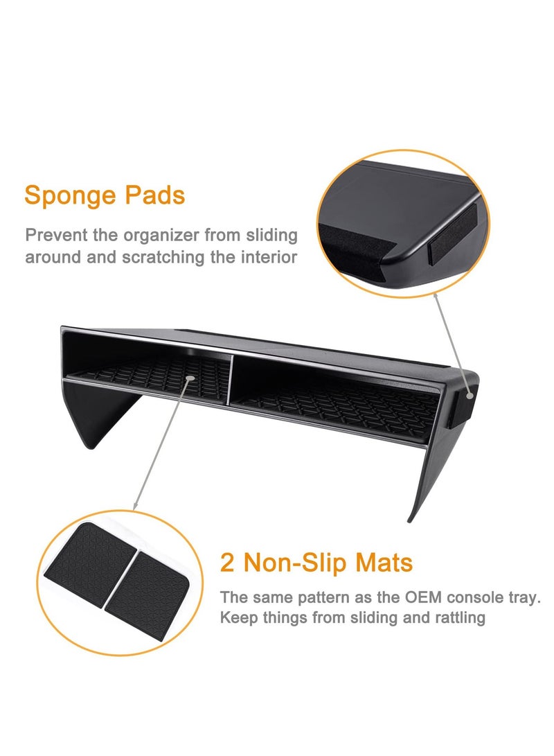 Excefore Bigger Slots Center Console Organizer, Interior Storage Box Car Central Control Storage Box Compatible with Toyota 19-23 Rav4 - Image 5