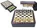 House of Chess 75 Inch Wooden Magnetic Travel Chess Set with Storage Drawer Algebraic Notation 2 Extra Queens Handmade - Image 2