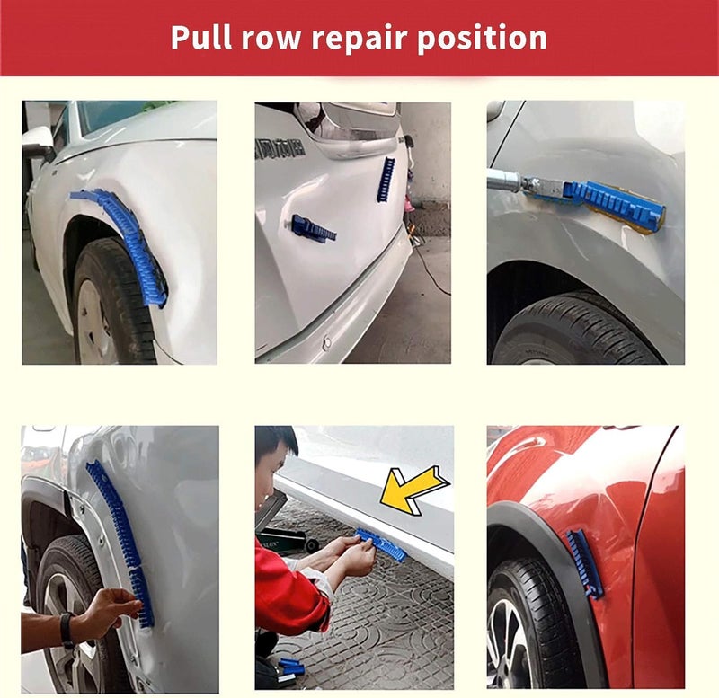 U/D Dent Repair Kit - 2 in 1 Dent Puller Paintless Dent Repair with T-bar Dent Removal Kit,22 Glue Puller,2 Stainless Steel Grooves,2 Short Puller Lines and 2 Long Puller Lines - Image 5