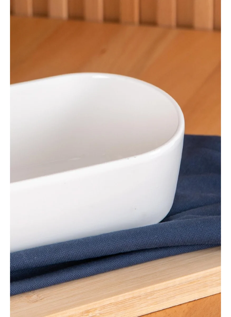 أكار Bianco Perla Oval Salad Bowl - 26 cm