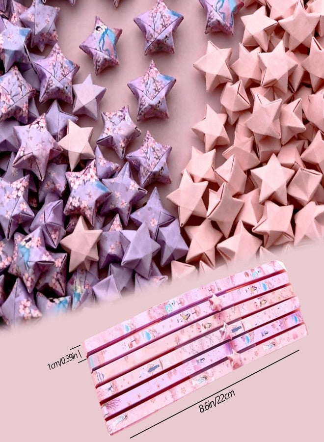 Hvogvok Origami Paper Stars, Colorful Handcraft Origami Lucky Star Paper DIY Paper Arts Creativity Hand Art Crafts (Cherry Blossom Girl(540) sheets) - Image 2