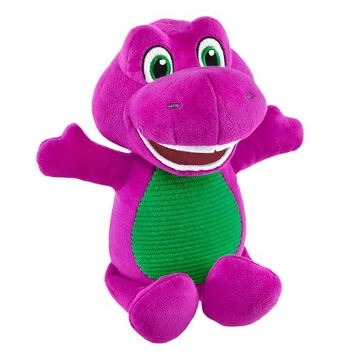 Barneys World Toddler Toy 8Inch Barney Plush Dinosaur Character for Preschool Pretend Play Kids Ages 2 Years - Image 1