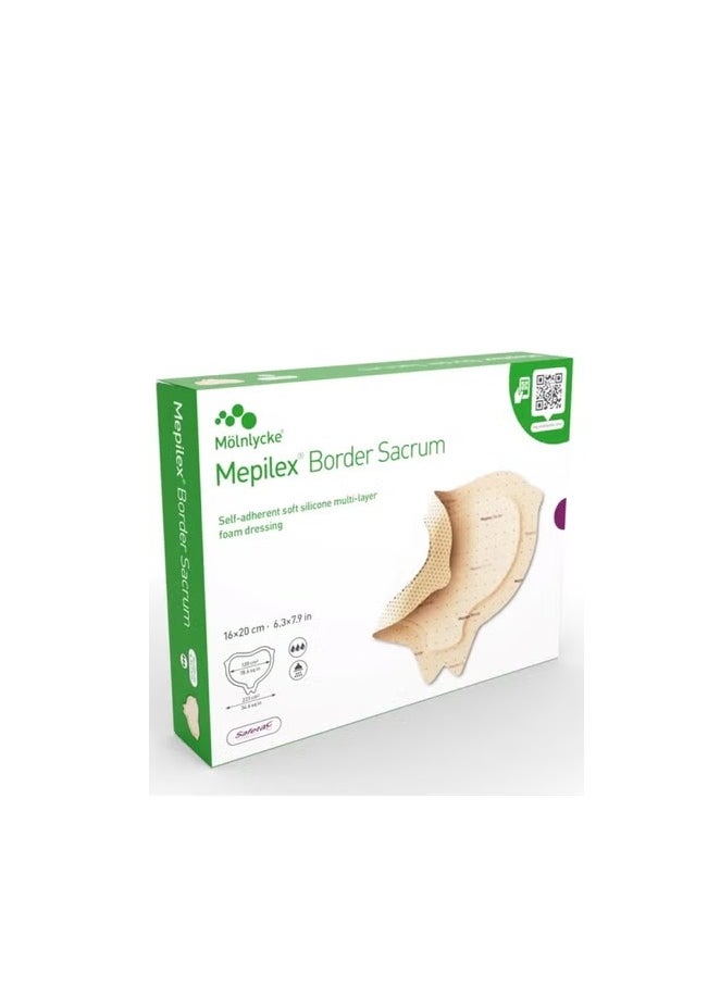 Molnlycke - Mybelex adhesive, size 16cm*20cm, for difficult wounds and bed sores (box: five pieces) - Image 1