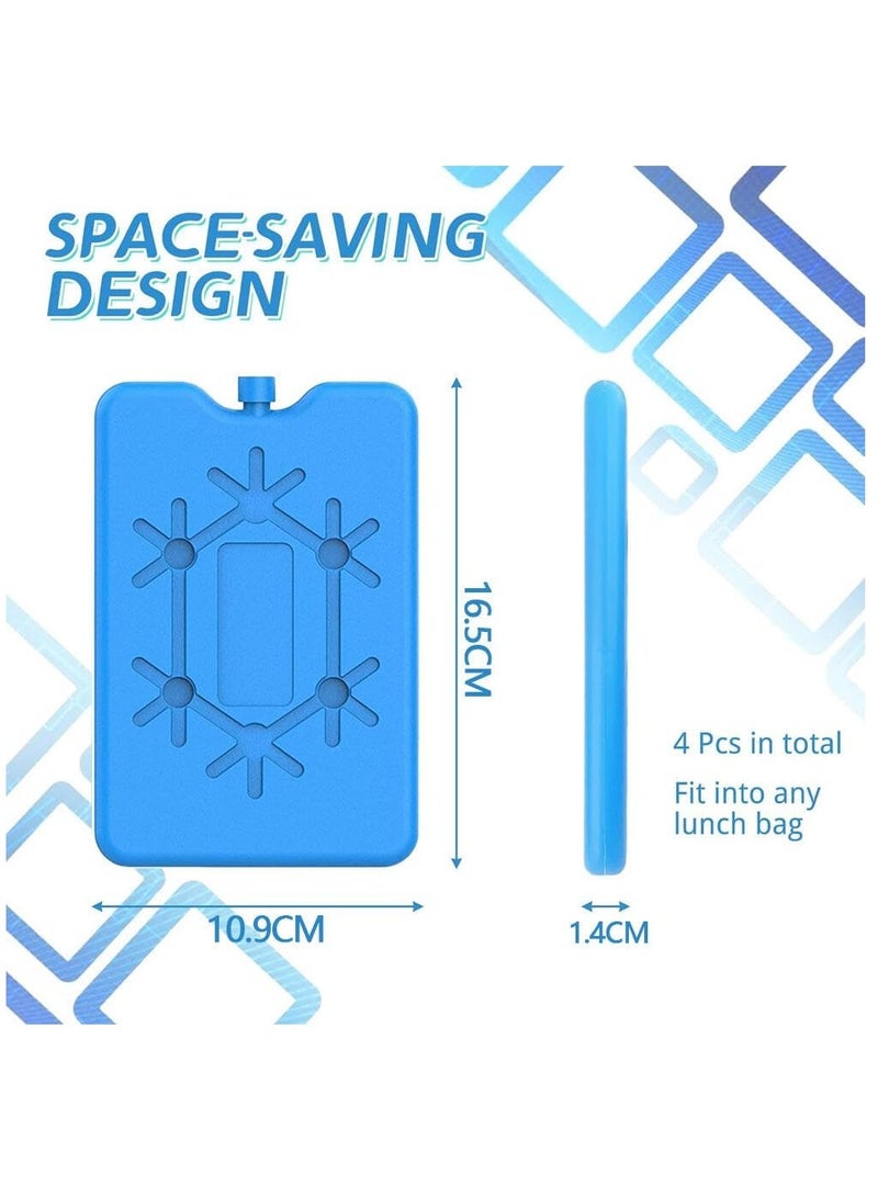 4PCS Ice Packs for Lunch Box,Reusable Ultra Thin Freezer Packs Long Lasting for Coolers to Keep Food Fresh and Drinks Chill Lightweight Easy Carrying Cooler Bag for Work Picnic or Camping  - Image 2