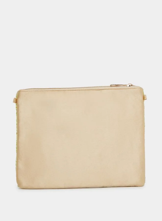 Styli Styli Beaded Watermelon Clutch