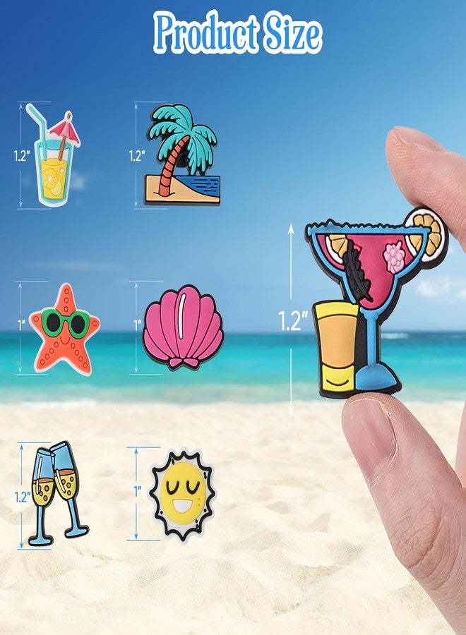 Ella & Emma 50pcs DIY Summer Charms for Bogg Bag, Boggbag Accessories Letters Flowers Baseball Beach Cute Decoration Bag Charms for Bogg Bag Rubber Tote Beach Bags - Image 4