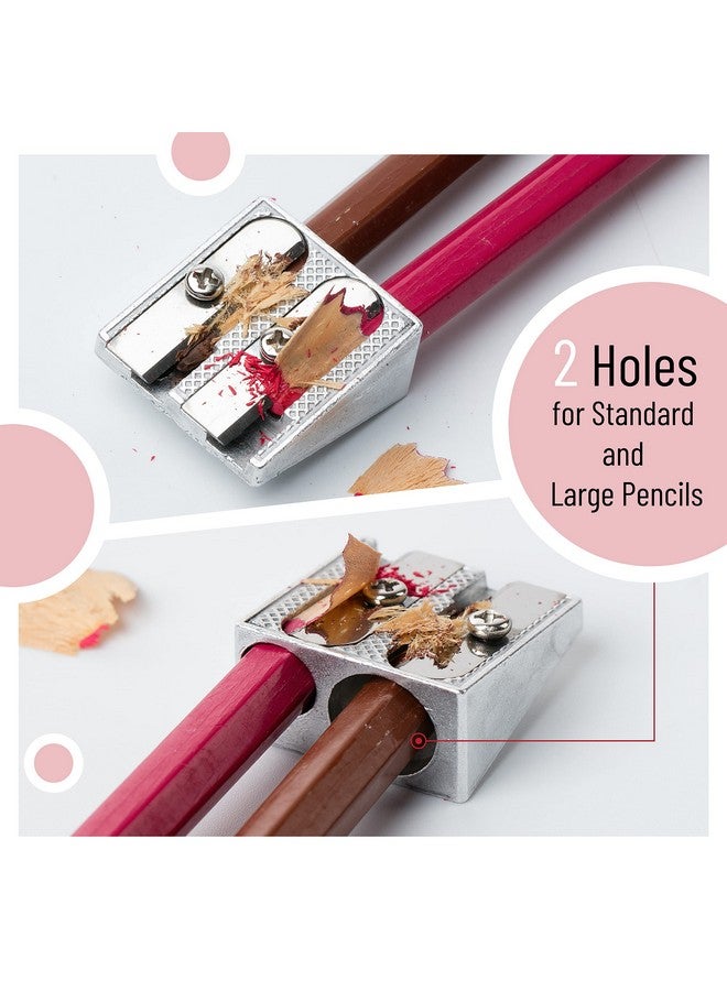 Mr. Pen Handheld Metal Pencil Sharpener With 2 Holes, Pack Of 6 - Image 3