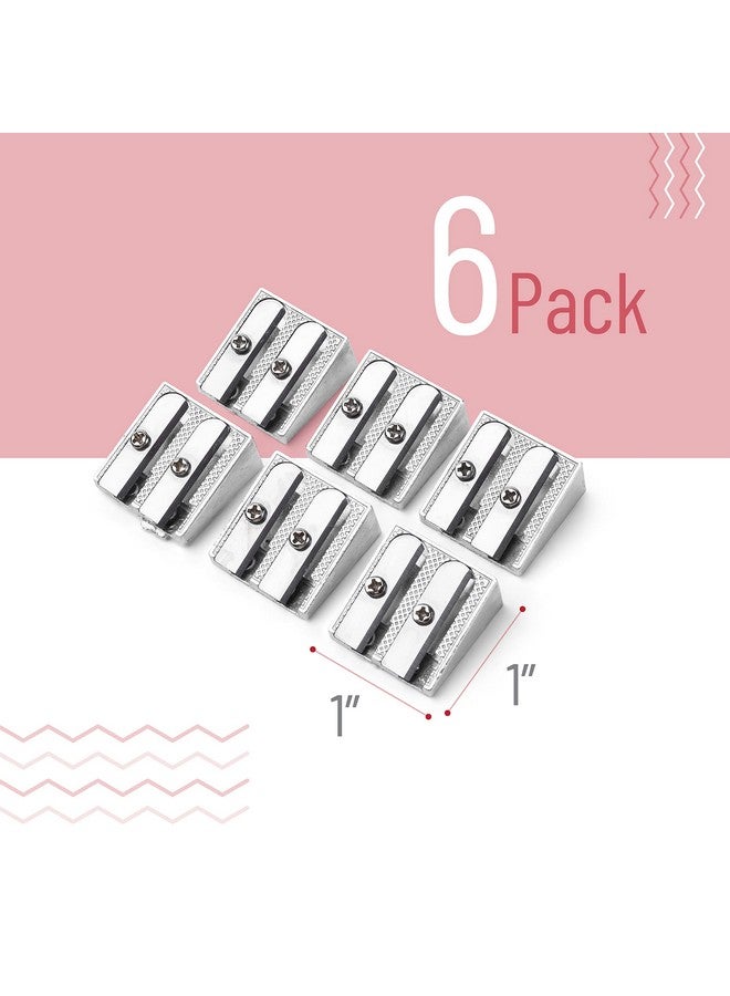 Mr. Pen Handheld Metal Pencil Sharpener With 2 Holes, Pack Of 6 - Image 2