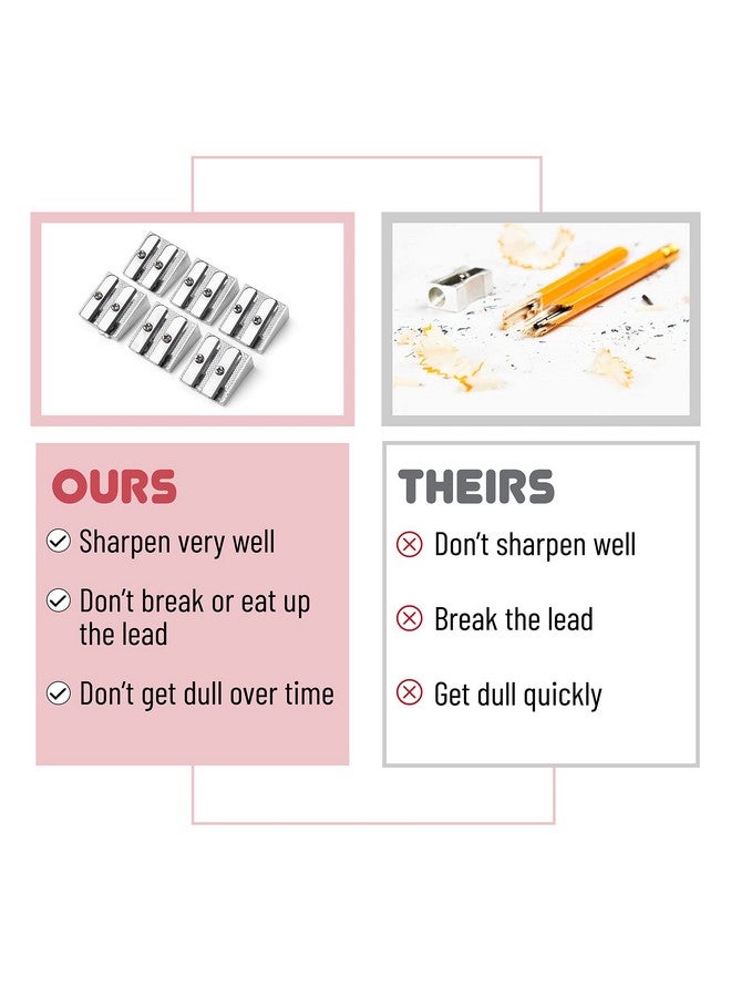 Mr. Pen Handheld Metal Pencil Sharpener With 2 Holes, Pack Of 6 - Image 4