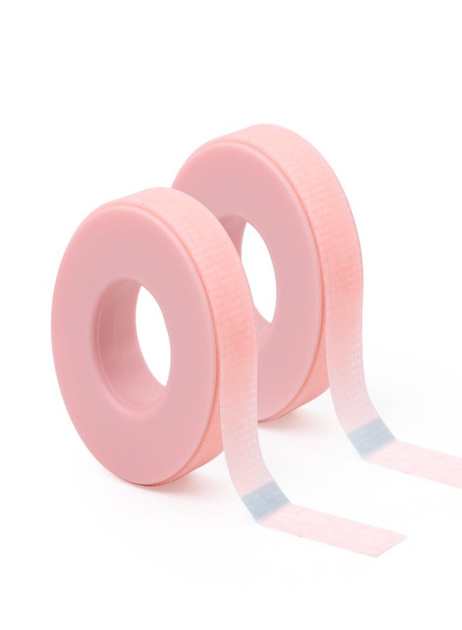 LZM Lash Tape for Eyelash Extensions - Eyelash Tape Silicone Gel Eyelash Extension Tape for Sensitive Skin Pain-Free Removal Breathable Micro-Porous Lash Extensions (0.5in x 4yd, 2Rolls, Pink) - Image 1