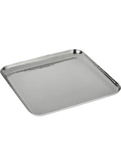 KEDGE Kedge Stainless Steel Hammered Square Deluxe Platter, Small  - Image 1