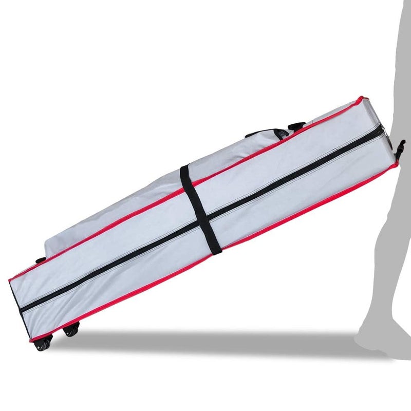 Eurmax USA Heavy Duty Wheeled Bag Pop up Canopy Tent Universal Rolling Storage Bag with Handles for 10x10 Canopy Instant TentLight Grey