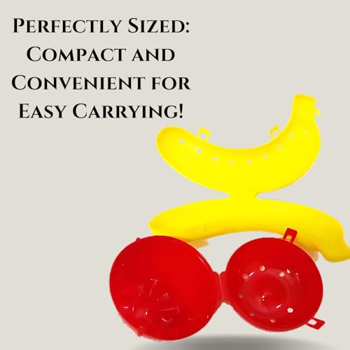 Monarch bizcom impex PLASTOWARE Apple & Banana Case Combo, Fruit Storage Holder Cover Box Set of 2 Durable Plastic Case for School, Office, and Picnic Gift for Kids and Fruit Lovers, Assorted - Image 4