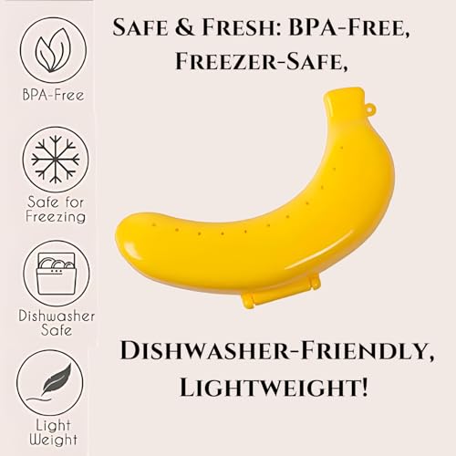 Monarch bizcom impex PLASTOWARE Apple & Banana Case Combo, Fruit Storage Holder Cover Box Set of 2 Durable Plastic Case for School, Office, and Picnic Gift for Kids and Fruit Lovers, Assorted - Image 5