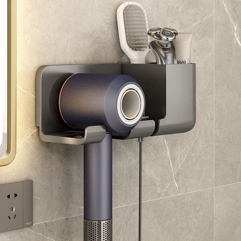 Hair Dryer Storage Rack Punch-Free Hair Dryer Bracket Bathroom Multi-Function Rack Bathroom Hair Dryer Storage Rack - Image 3