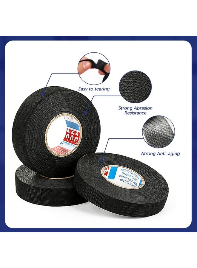15mm Wide Black High Temperature Resistant Automotive Electrical Tape 15 Meters - Image 3