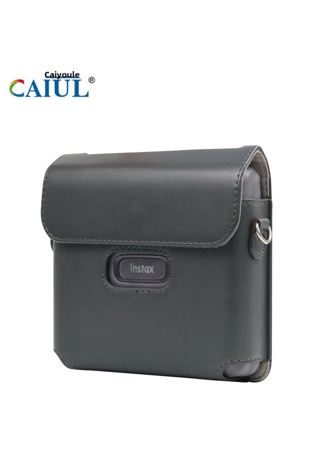Generic CAIUL For Link Wide Printer Leather Case PU Leather Vintage Camera Bag Digital Photography Leather Case-Color:link Wide Black  - Image 3