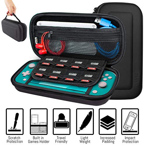 Orzly Switch Lite Accessories Bundle - Case & Screen Protector for Nintendo Switch Lite Console, USB Cable, Games Holder, Comfort Grip Case, Headphones, Thumb-Grip Pack & More (Orzly Gift Pack) - Image 4