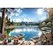 MINIWAN Lake Mountain Fishing Camp 300 Piece Puzzle for Adults Fun Puzzles for Adults 300 Pieces with HD Print Poster 17x11 Dust Free for Gifts Halloween Christmas Family Games Lovers - Image 2