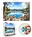 MINIWAN Lake Mountain Fishing Camp 300 Piece Puzzle for Adults Fun Puzzles for Adults 300 Pieces with HD Print Poster 17x11 Dust Free for Gifts Halloween Christmas Family Games Lovers - Image 4