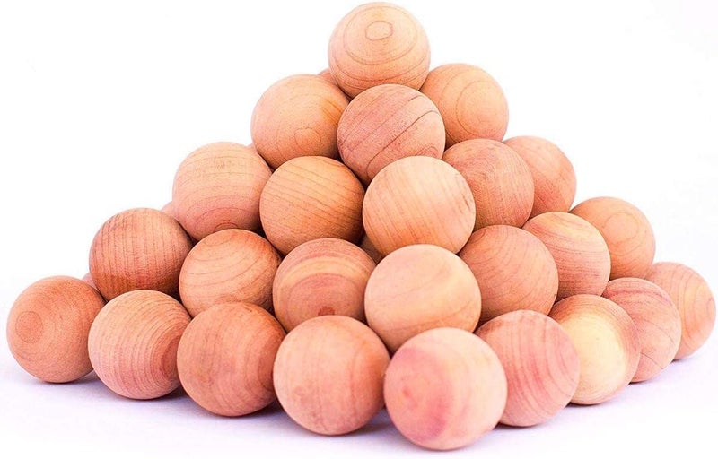 Chemical Free Cedar Wood Moth Balls 20 Pieces - Natural Clothes Storage Protector with Eucalyptus Beige Fragrance Sachet for Closets Drawers and Storage Boxes - Image 4