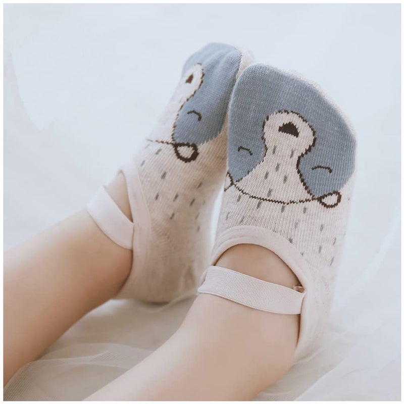 Yenzat Baby Toddler Anti Slip Non Skid Socks with Grip for Infant Girls Slippers 12-36 Months 6 Pairs - Image 4