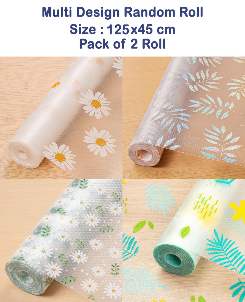 Style Keepers 2 Roll (45cm X 125cm) Kitchen Mats for Shelves Shelf Drawer Liners Wardrobe Cupboard Anti-Slip Super Strong Eva Bathroom Cabinet Placemat Sheets Fridge Table Transparent Sheet Roll Cloth - Image 2