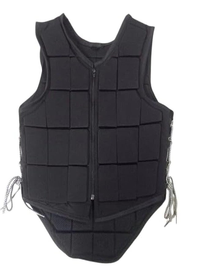 DEFENCER Safety Horse Riding Equestrian Vest Protective Body Protector Gear Men | Helmets & Protective Gear | Safety Equestrian Vest Protective, Outdoor Sports - Black (IN, Alpha, L, Standard, Black)