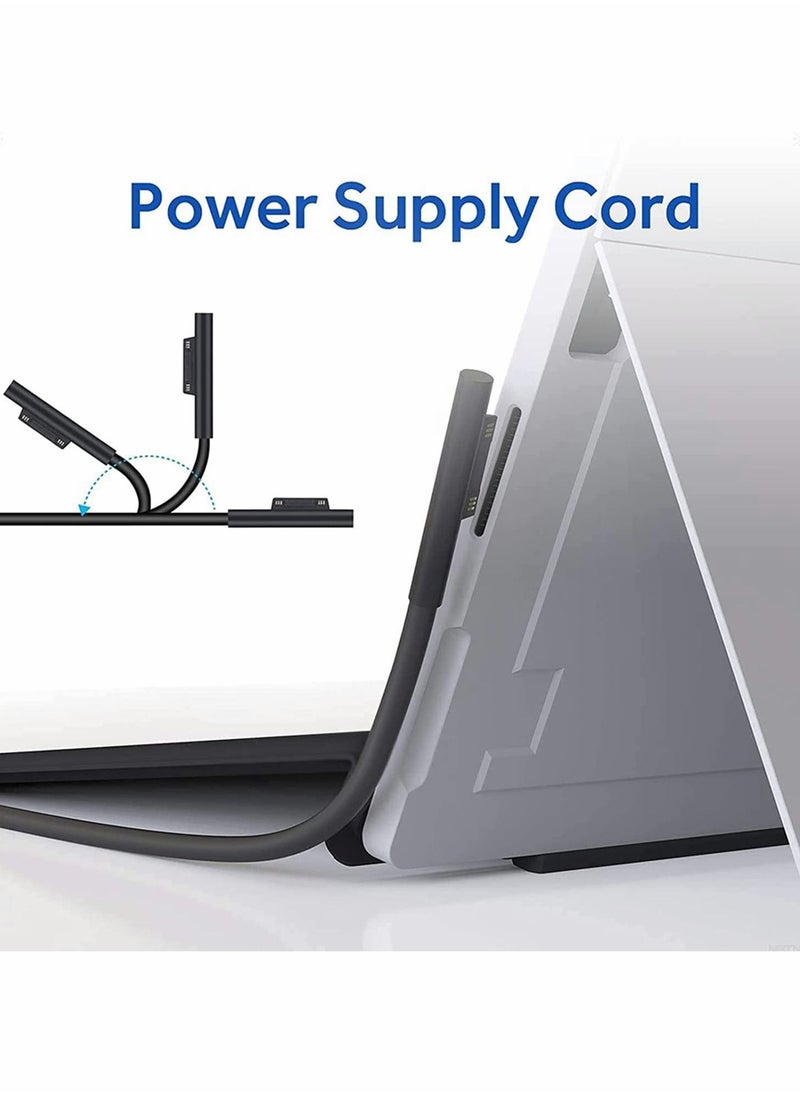 Generic - 65W Power Adapter for Surface Pro, AC Power Supply Charging Cable, UK Plug Additional USB Port, Surface Charger Compatible for Microsoft Surface Pro X 7/6/5/4/3, Surface Laptop, Surface Book - Image 1