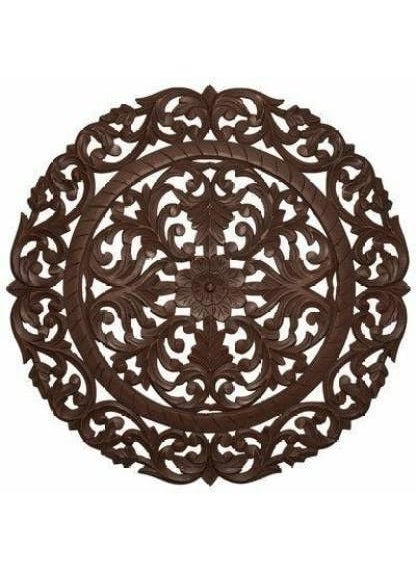 VAS Collection Home VAS Collection MDF Wall Panel For Wall Decor in BedroomLiving RoomBathroom Hallway18x18Round Brown  - Image 3