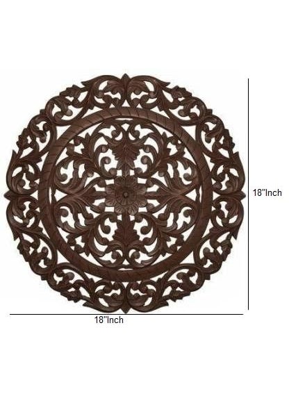 VAS Collection Home VAS Collection MDF Wall Panel For Wall Decor in BedroomLiving RoomBathroom Hallway18x18Round Brown  - Image 2