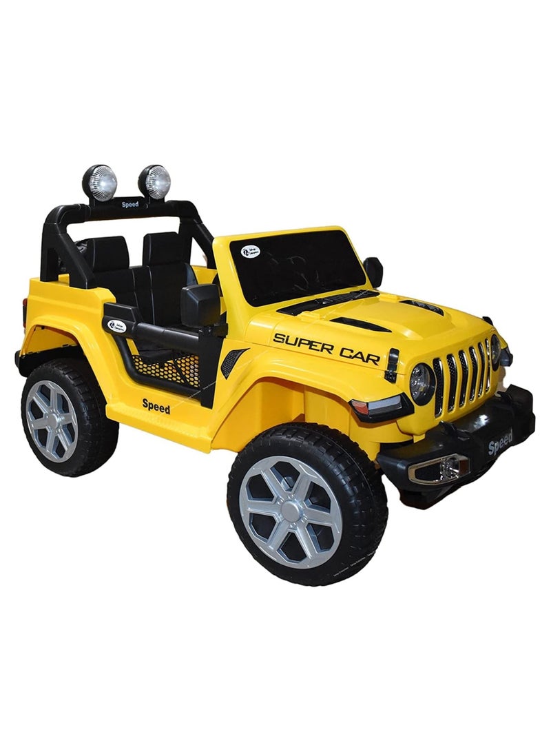 ستار كيدز سيارة جيب ركوب كهربائية بجهاز تحكم للأطفال لون اصفر - Image 2