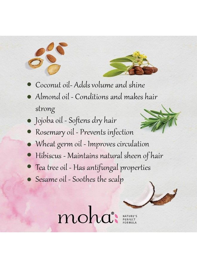 Moha: 5 In 1 Hair Oil For Hair Growth And Hair Fall Reduction Clinically Proven (200 Ml X 2) - Image 3