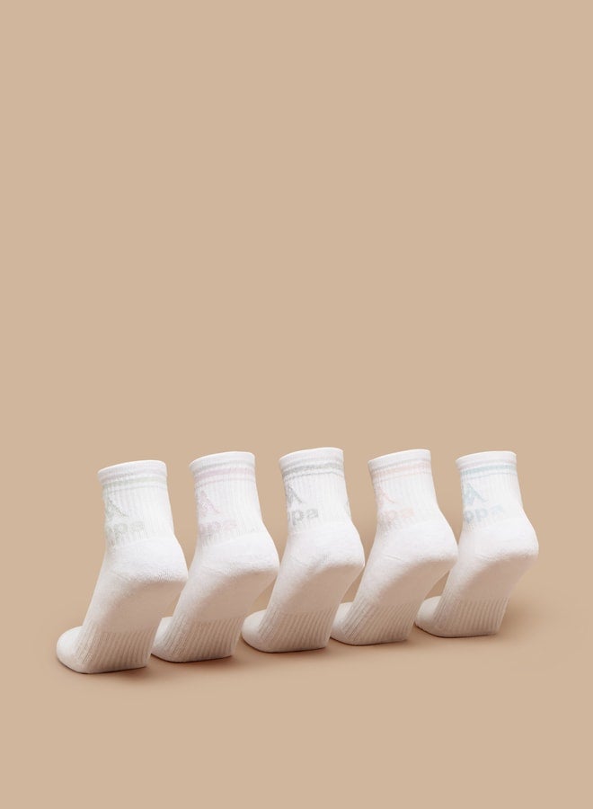 كابا جوارب نسائية بطبعة شعار، طول الكاحل، عبوة من  قطع - Image 4