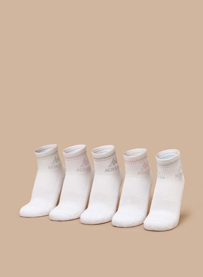 كابا جوارب نسائية بطبعة شعار، طول الكاحل، عبوة من  قطع - Image 1