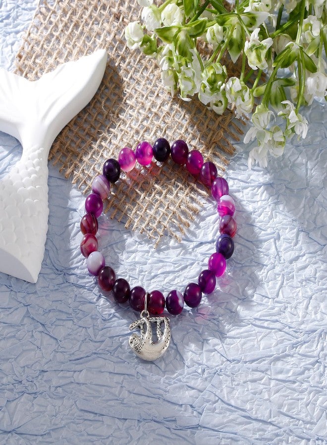 Fullrainbow Sloth Gifts for Women,Sloth Gifts,Sloth Stuff,Sloth,Sloth Bracelet,Sloth Inspirational Gifts for Women (Purple Sloth Bracelet) - Image 3